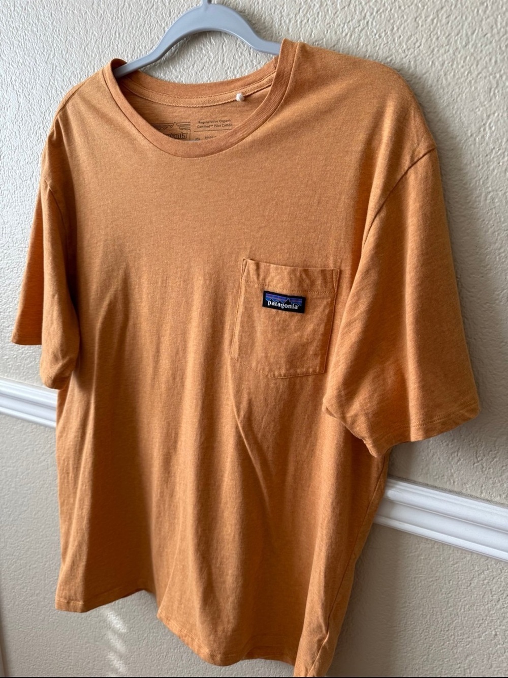 Patagonia Organic cotton Men's T-Shirt Size Medium Orange